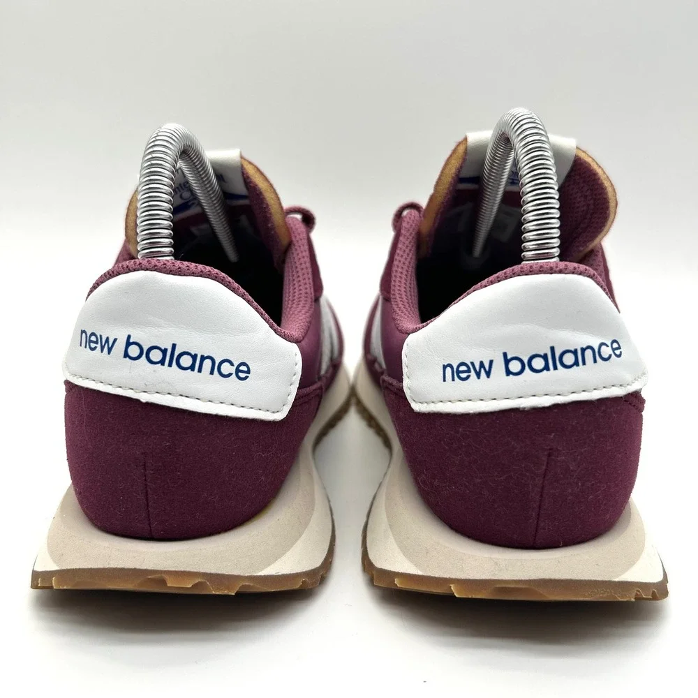 New‎ Balance 237 Shoes Big Kids 6 Burgundy White Suede Retro Sneakers Gum Sole
